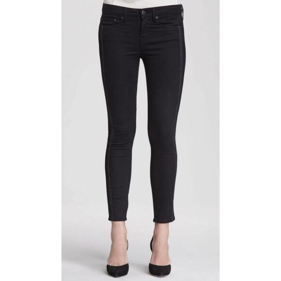 Vince Dylan Mid Rise Skinny Ankle Crop Black Denim Jean Size 27 - Picture 1 of 15
